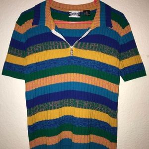 Multi-color knitted shirt